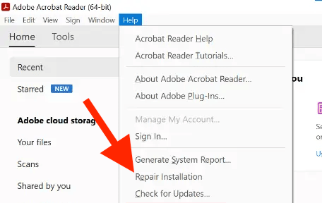 réparer les fichiers PDF endommagés : solution 3