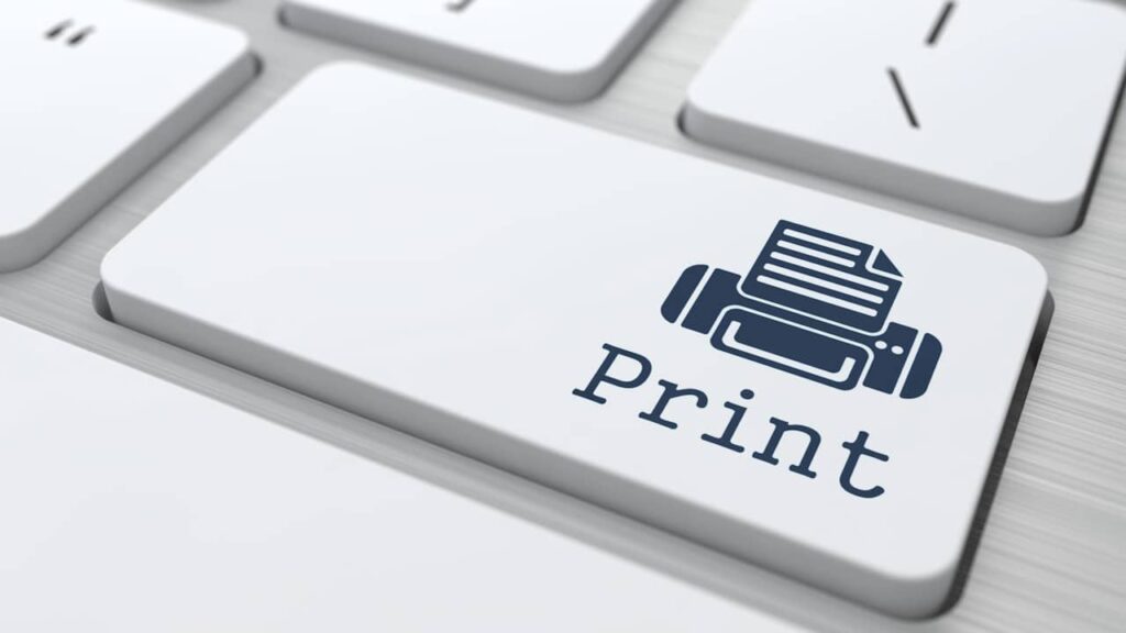 print clavier ordinateur